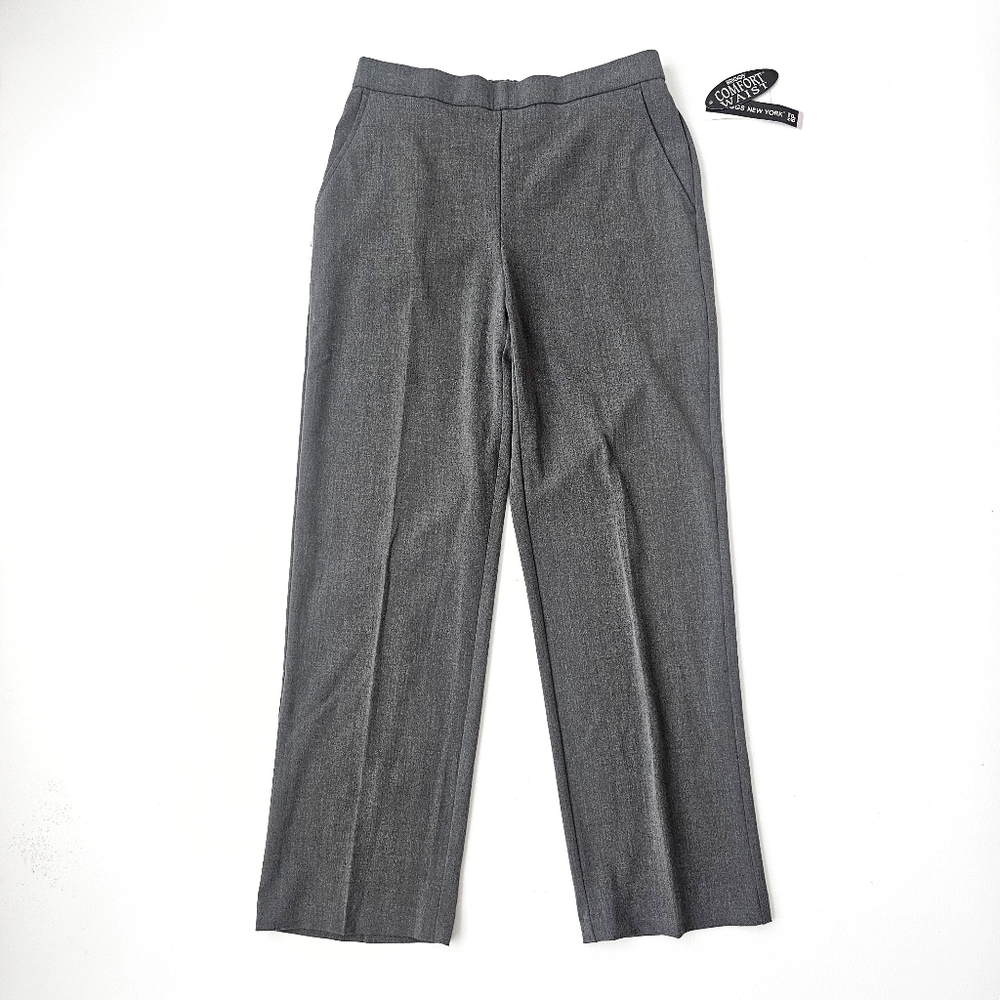 Briggs New York Comfort Waist Dress Pants Heather Gray Petite 6P NWT